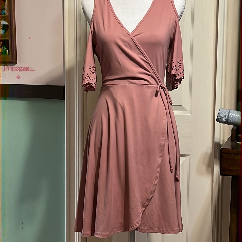 NWT soft faux wrap dress